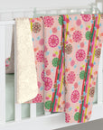 Candy Stripes Sherpa Fleece Blanket