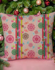 Sweet Treat Ornaments Reversible Throw Pillow