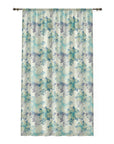 Underwater Blooms Sheer Curtain