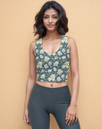 Adela Crop Tank Top in Soft Aegean Klementina
