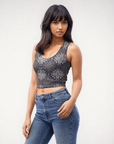 Sitara Crop Tank Top in Purple Haze Klementina