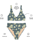 Adela High-Waisted Bikini in Soft Aegean Klementina
