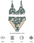Adela High-Waisted Bikini in Soft Aegean Klementina