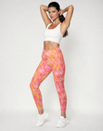 Phoebe Crossover Leggings in Pink Lemonade Klementina