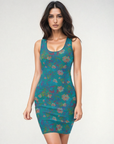 Izel Bodycon Dress in Deep Turquoise Klementina