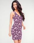 Adela Bodycon Dress in Mulberry Klementina