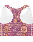 Viola Medallion Sports Bra in Rich Berry Klementina