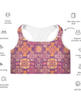 Viola Medallion Sports Bra in Rich Berry Klementina