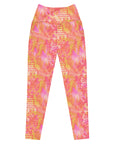 Phoebe Crossover Leggings in Pink Lemonade Klementina