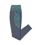 Udara Crossover Leggings with Navy Pine Accents Klementina