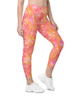 Phoebe Crossover Leggings in Pink Lemonade Klementina