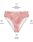 Esper High-Waisted Bikini Bottom in Blush Klementina