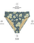 Adela High-Waisted Bikini Bottom in Soft Aegean Klementina
