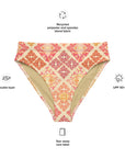 Lucy High-Waisted Bikini Bottom in Peach Smoothie Klementina