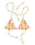 Cerise Bikini Top in Sunburst Diamond Klementina