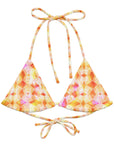 Cerise Bikini Top in Sunburst Diamond Klementina