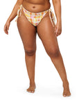 Cerise Bikini Bottom in Sunburst Diamond Klementina