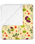 Olive You Fleece Baby Blanket