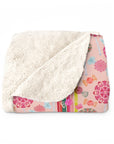 Candy Stripes Sherpa Fleece Blanket