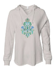 Womens Lightweight  Wash Hooded Sweatshirt