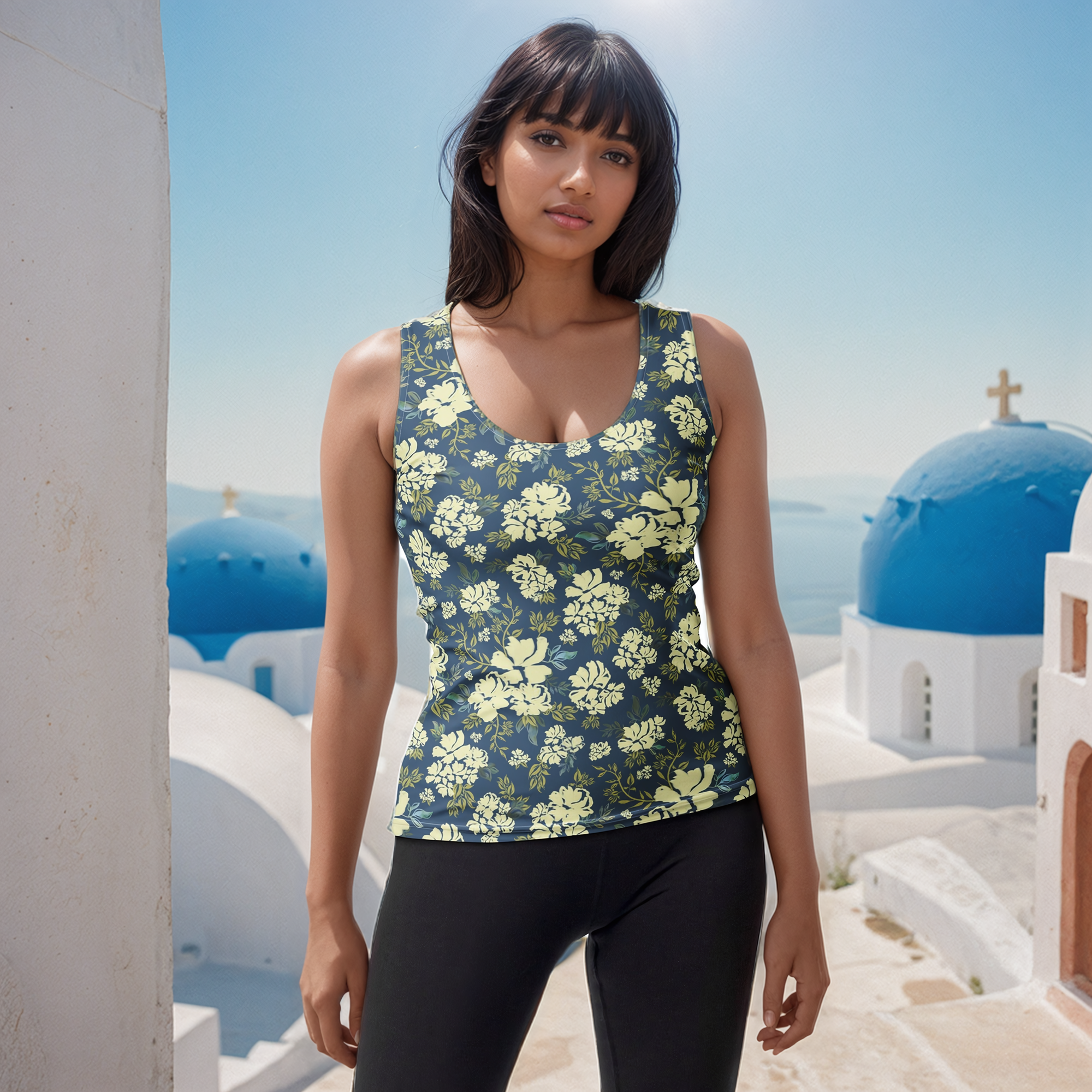 Adela Tank Top in Soft Aegean Klementina