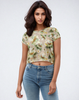 Ella Cropped T-Shirt in Toasted Honey Klementina