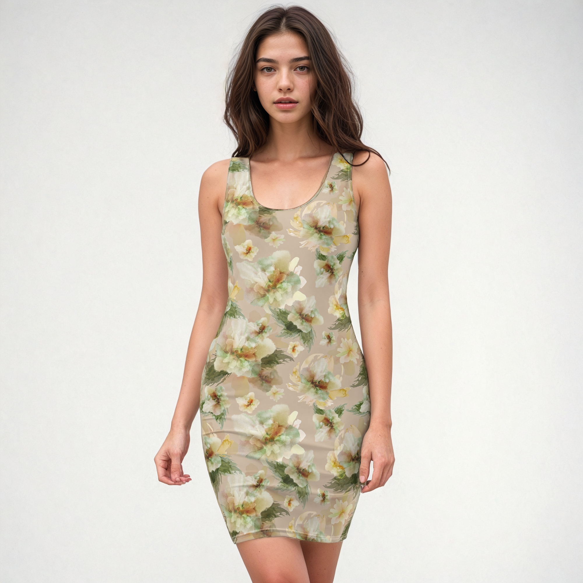 Ella Bodycon Dress in Toasted Honey Klementina