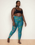 Izel Crossover Leggings in Deep Turquoise Klementina