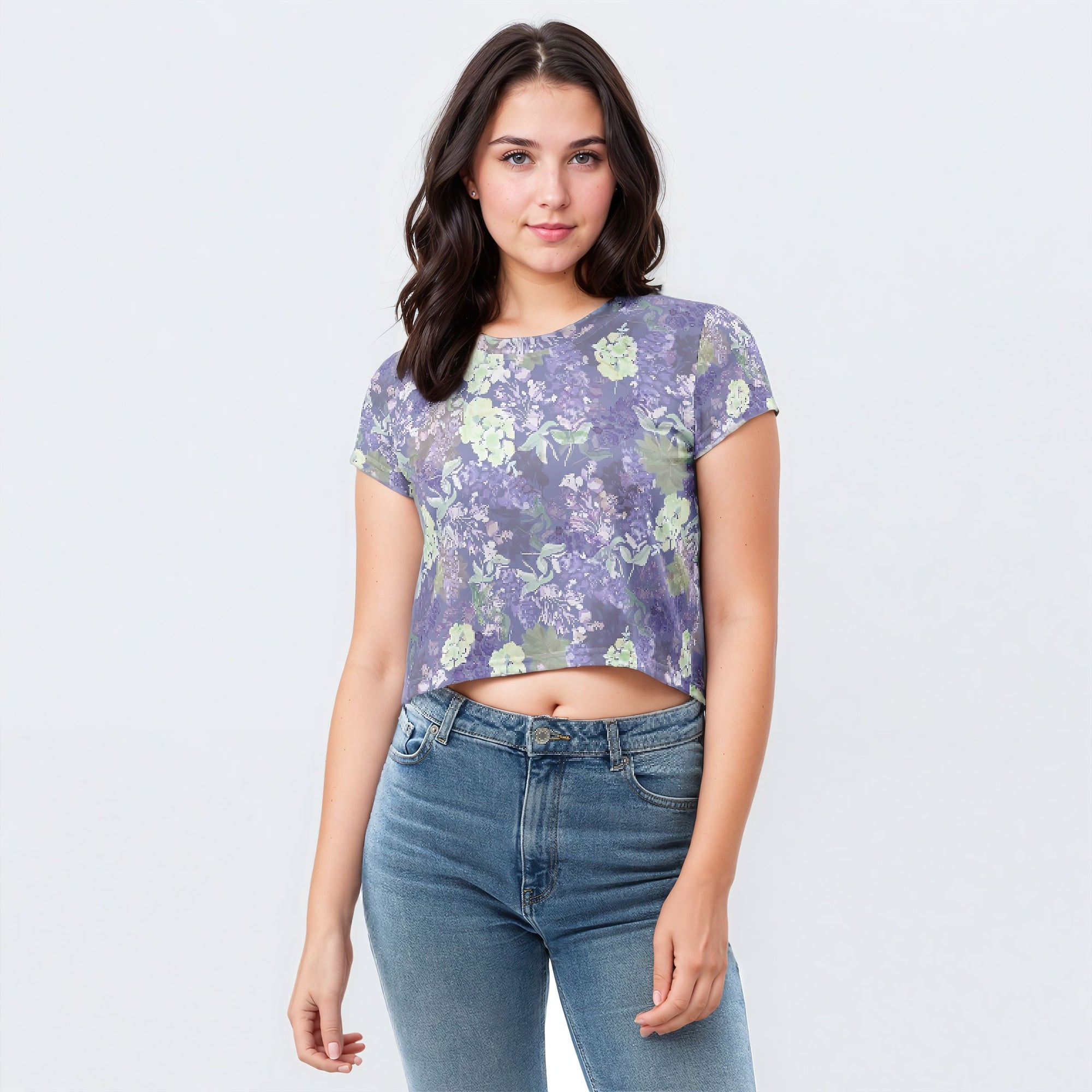 Maylea Cropped T-Shirt in Lavender Klementina