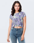 Maylea Cropped T-Shirt in Lavender Klementina