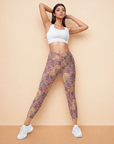 Mila Crossover Leggings in Rosewood Klementina