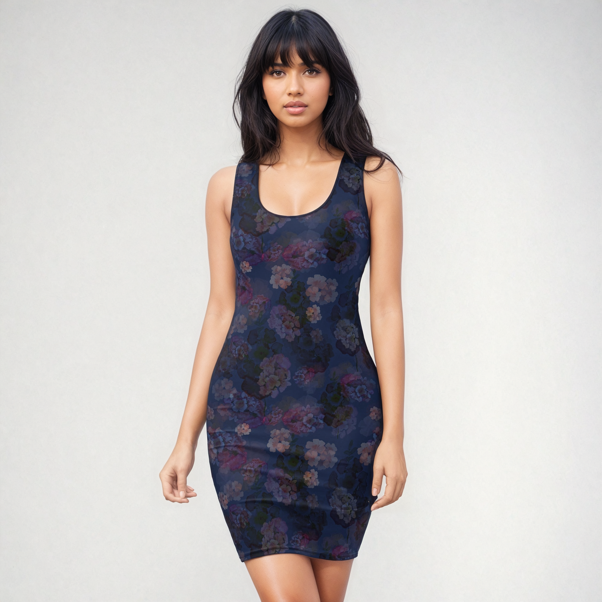 Thalia Bodycon Dress in Midnight Blues Klementina