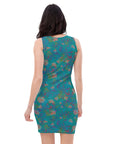 Izel Bodycon Dress in Deep Turquoise Klementina