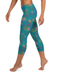 Izel Capri Leggings in Deep Turquoise