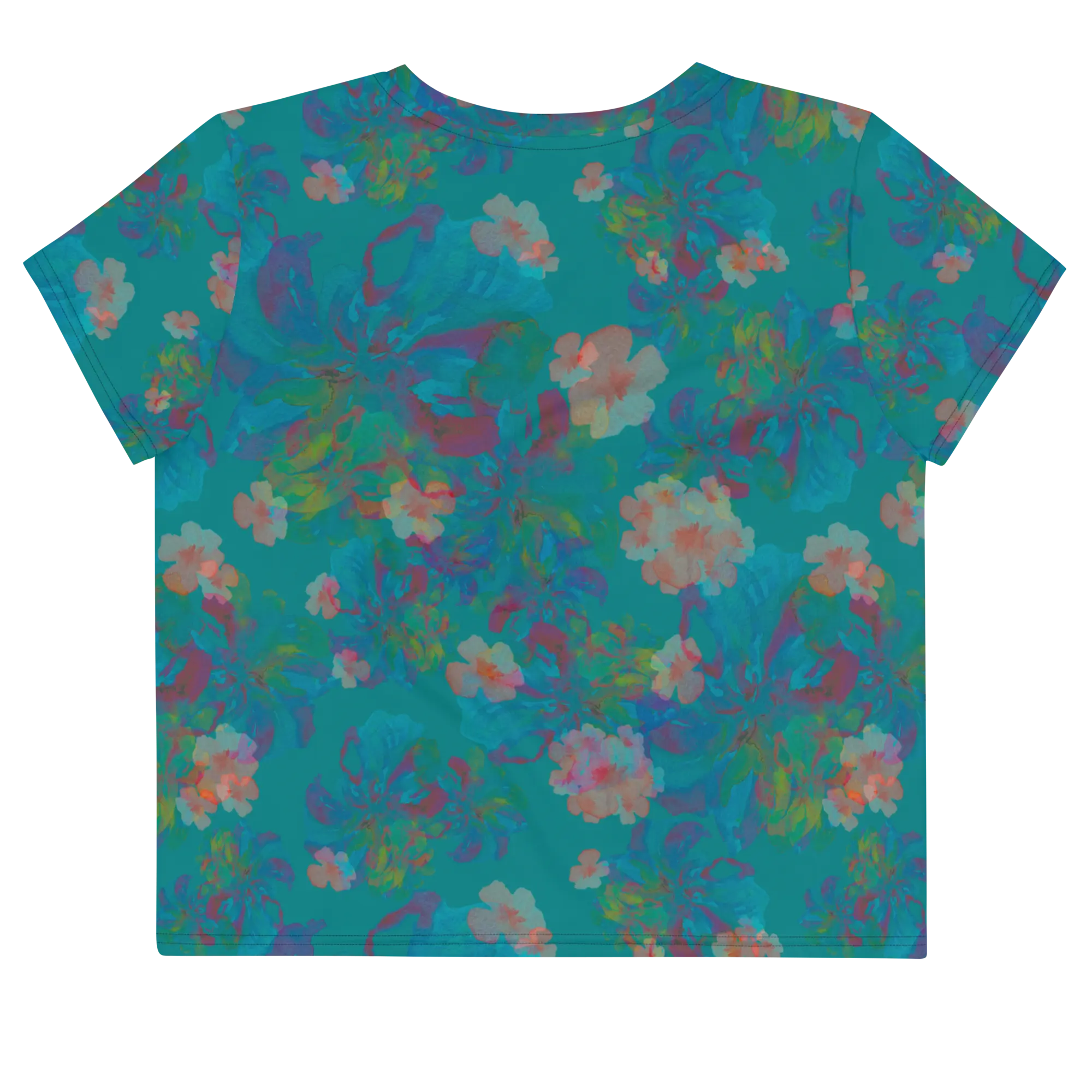 Izel Cropped T-Shirt in Deep Turquoise Klementina