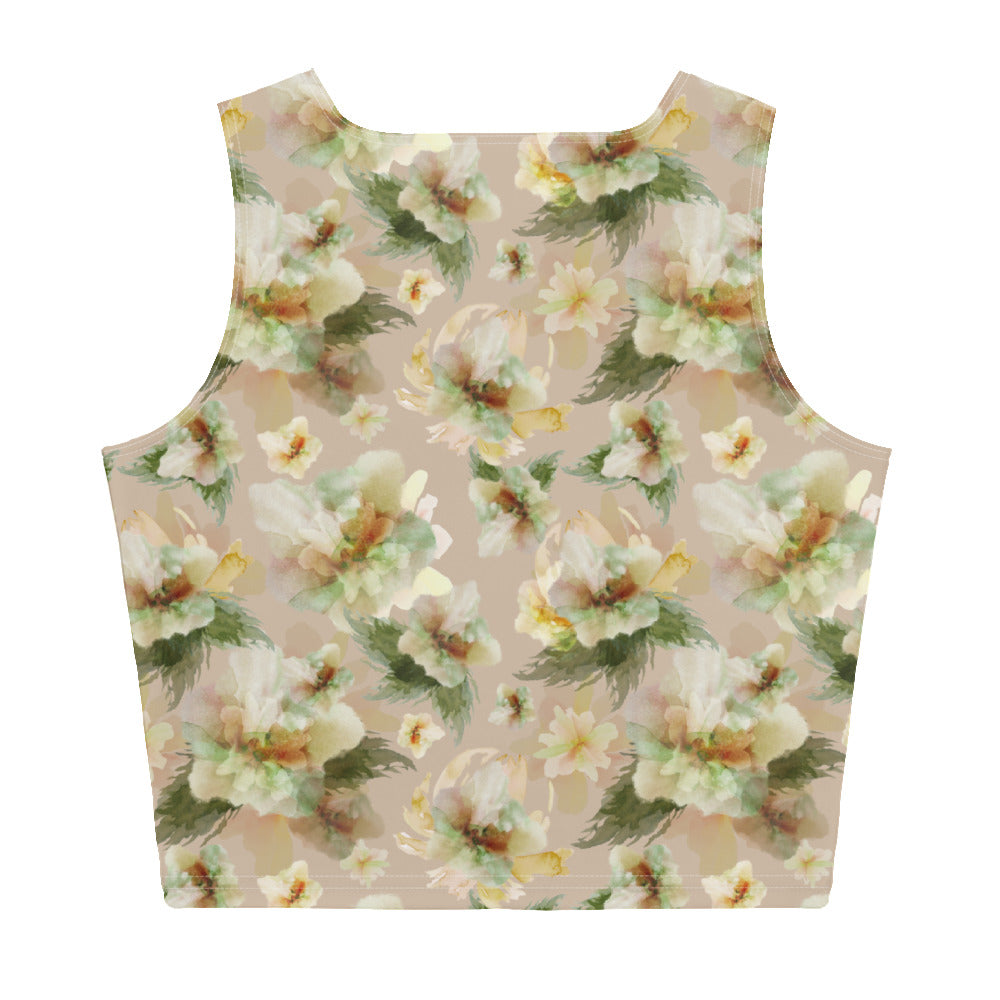 Ella Crop Tank Top in Toasted Honey Klementina