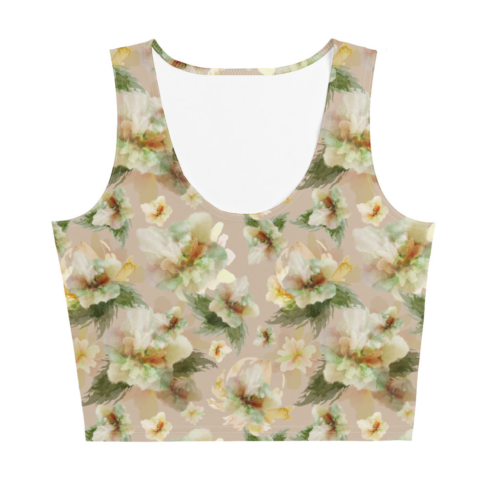 Ella Crop Tank Top in Toasted Honey Klementina