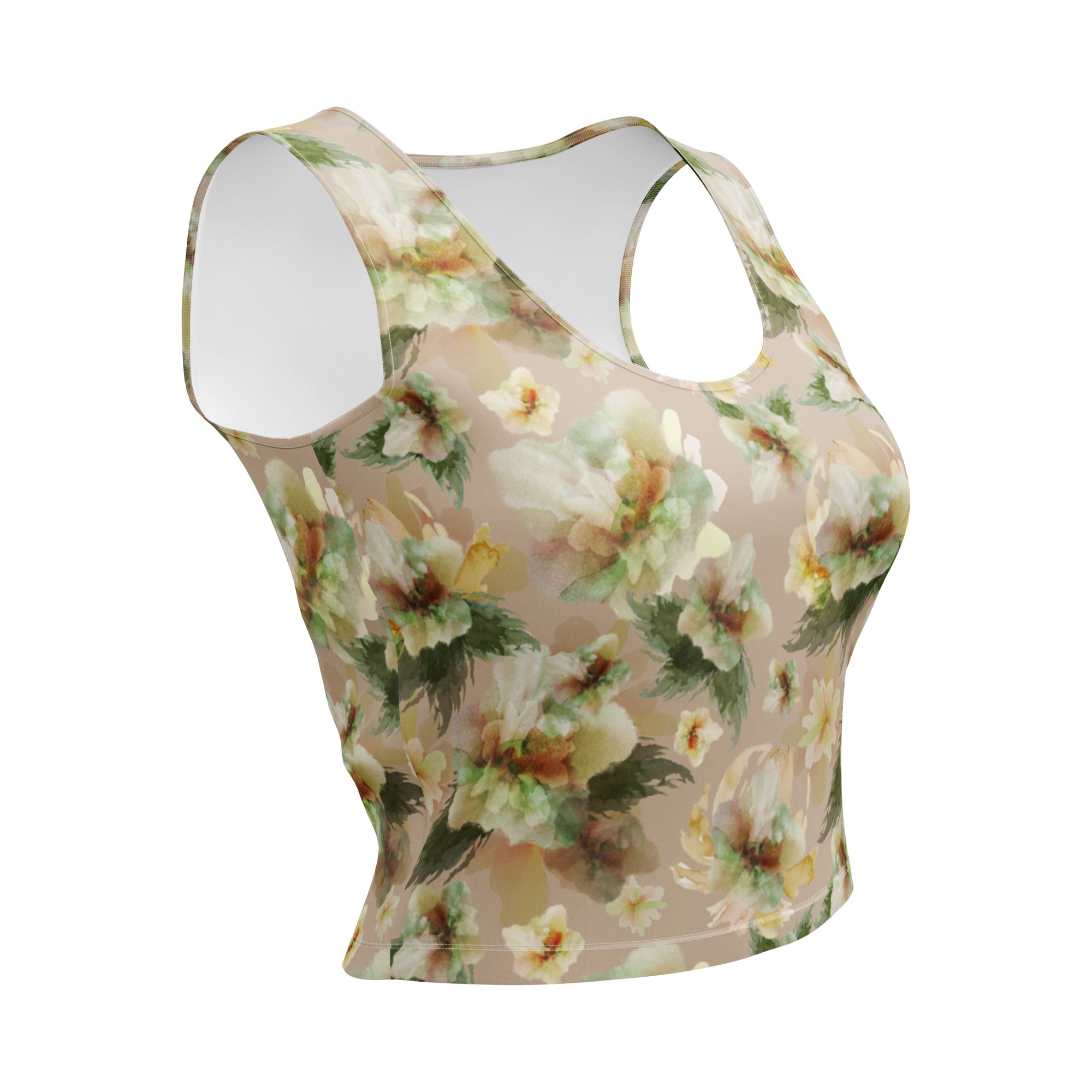 Ella Crop Tank Top in Toasted Honey Klementina