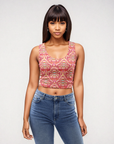 Orabelle Crop Tank Top in Primrose Klementina