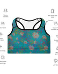 Izel Sports Bra in Deep Turquoise Klementina