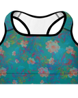 Izel Sports Bra in Deep Turquoise Klementina