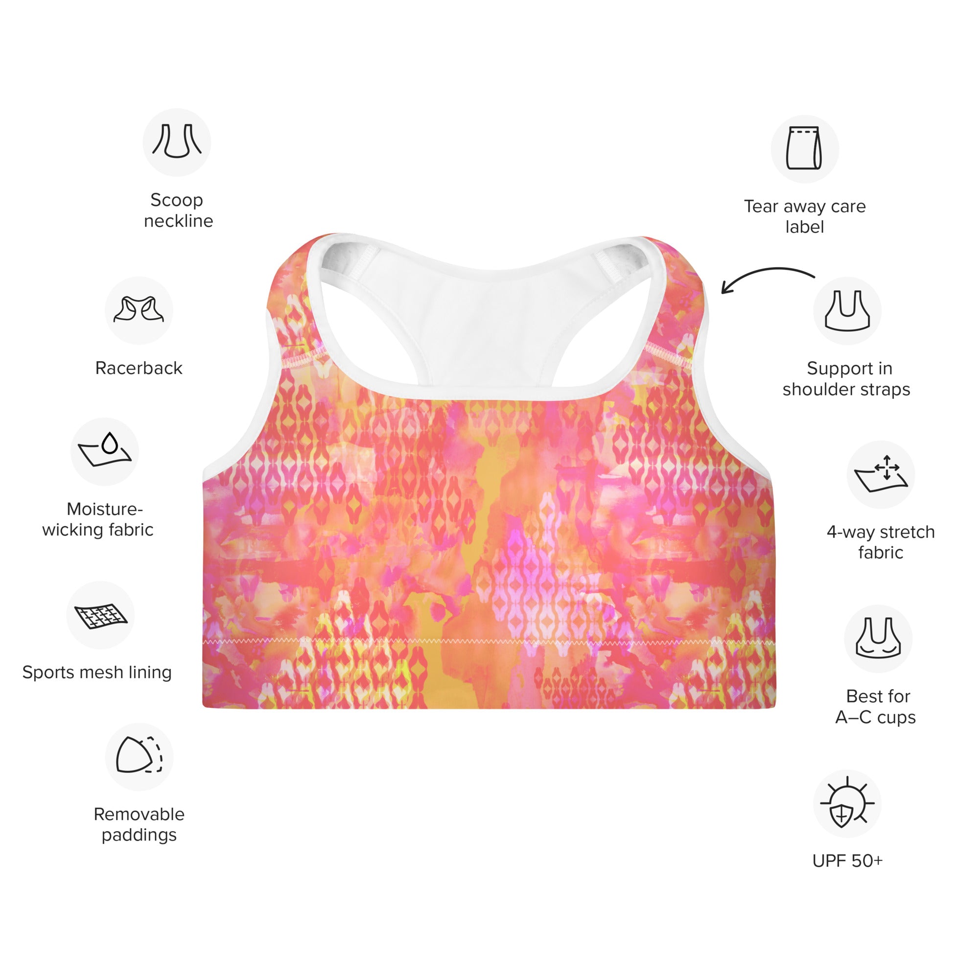 Phoebe Sports Bra in Pink Lemonade Klementina