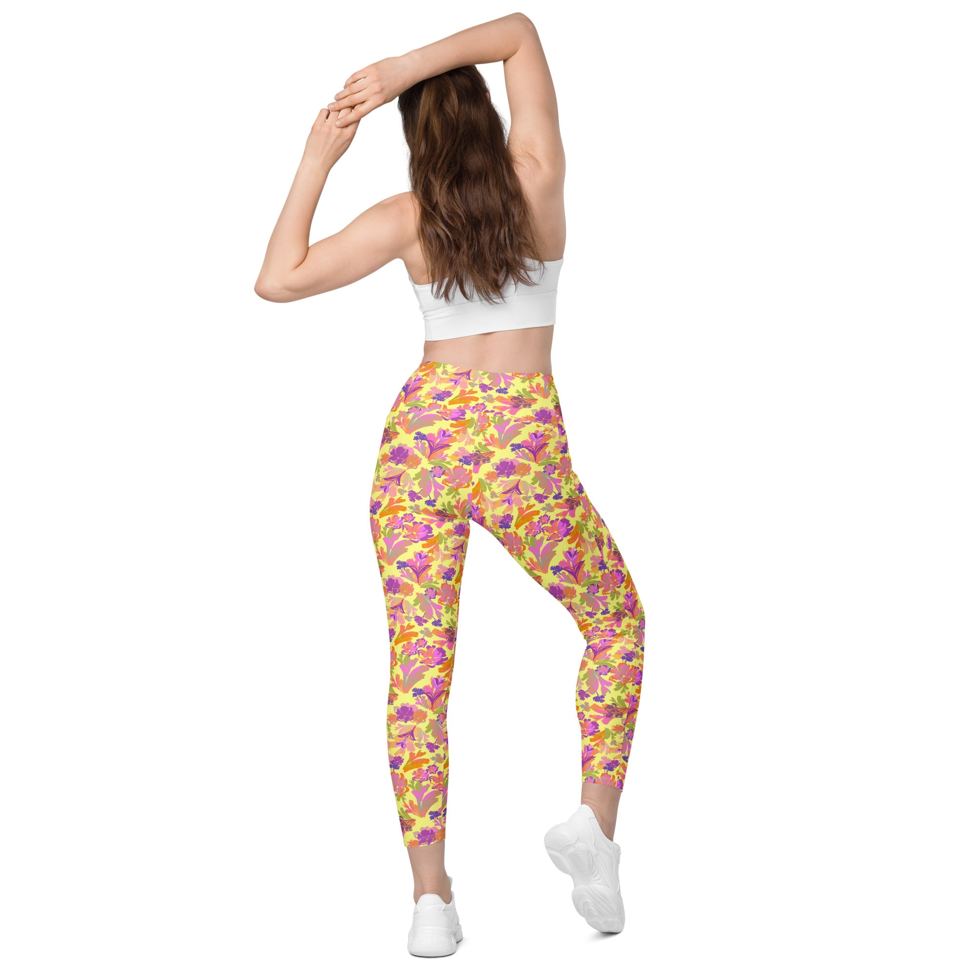 Udara Crossover Leggings in Electric Candy Klementina