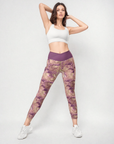 Phoebe Crossover Leggings in Mauve Klementina