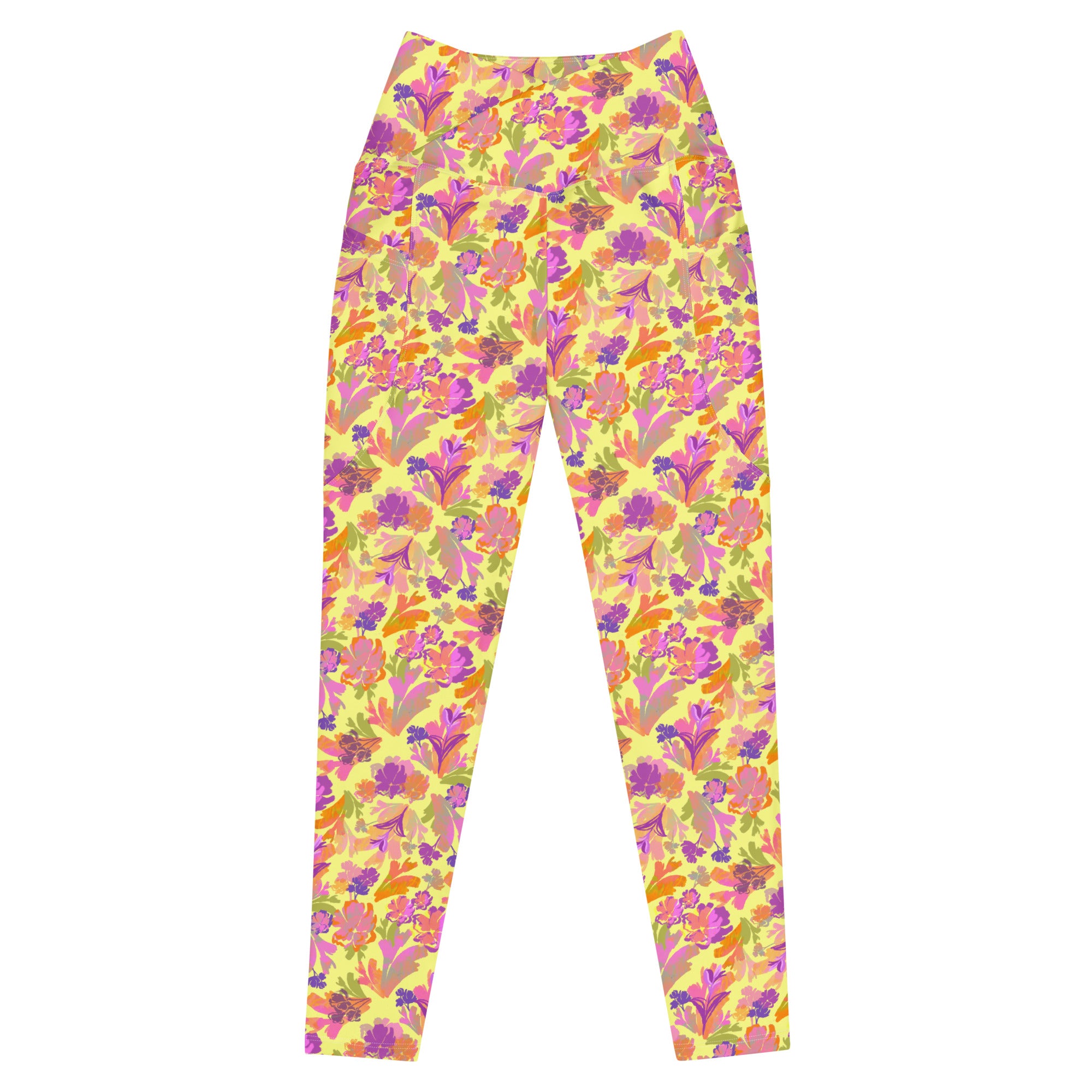 Udara Crossover Leggings in Electric Candy Klementina