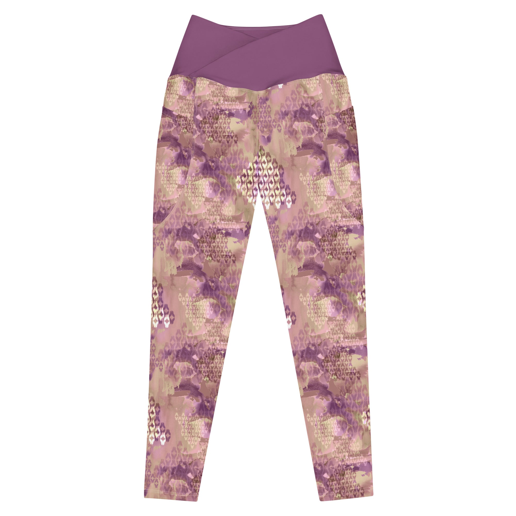 Phoebe Crossover Leggings in Mauve Klementina