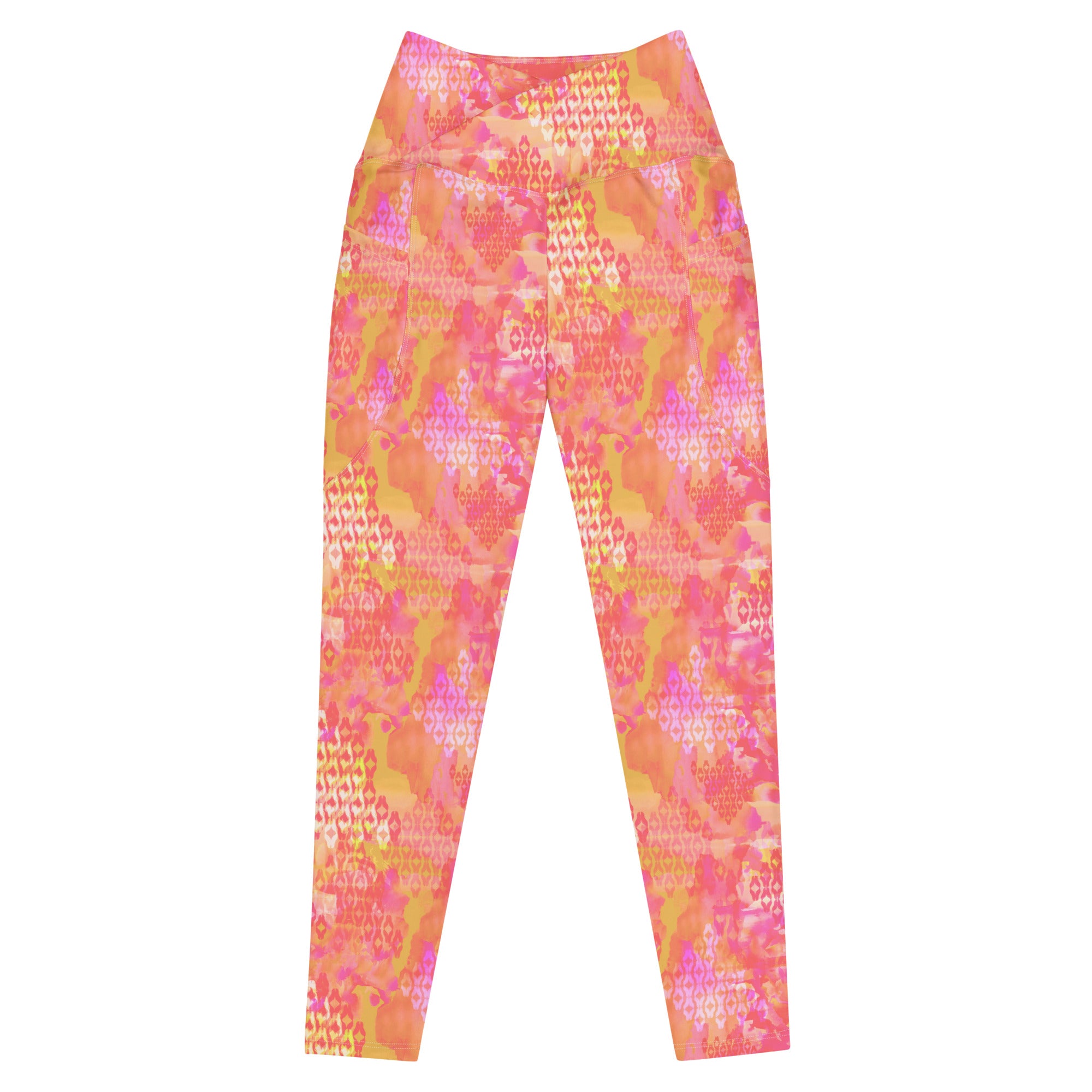 Phoebe Crossover Leggings in Pink Lemonade Klementina