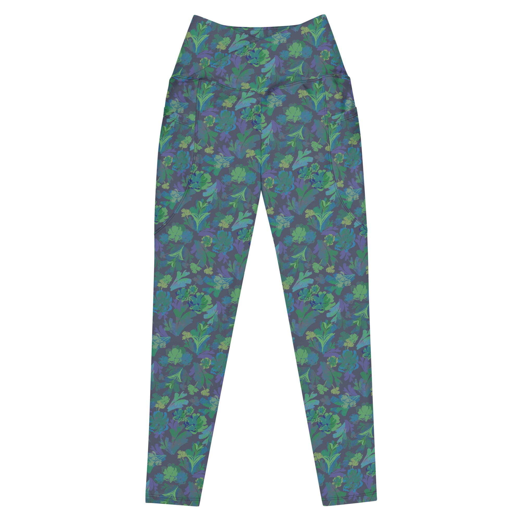 Udara Crossover Leggings in Navy Pine Klementina