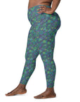 Udara Crossover Leggings in Navy Pine Klementina