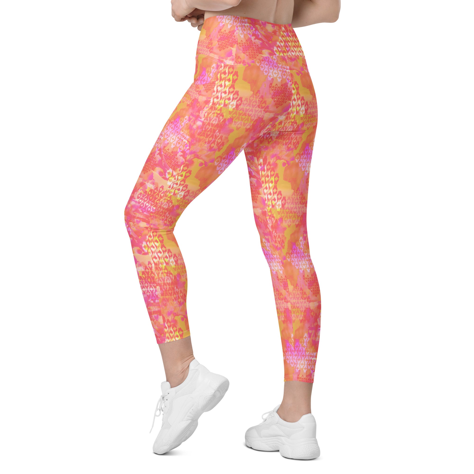 Phoebe Crossover Leggings in Pink Lemonade Klementina